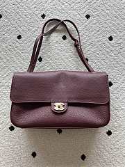 Kitlife Chanel Maxi Flap Bag Burgundy Gold Hardware AS6231 32x19x10cm - 1