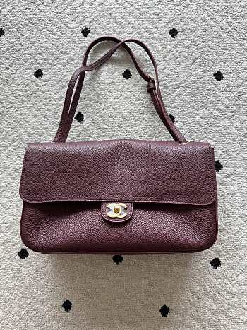 Kitlife Chanel Maxi Flap Bag Burgundy Gold Hardware AS6231 32x19x10cm