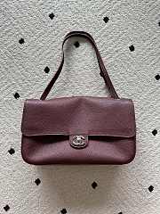 Kitlife Chanel Maxi Flap Bag Burgundy Silver Hardware AS6231 32x19x10cm - 1