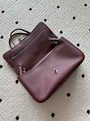 Kitlife Chanel Maxi Flap Bag Burgundy Silver Hardware AS6231 32x19x10cm - 3