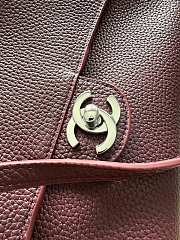 Kitlife Chanel Maxi Flap Bag Burgundy Silver Hardware AS6231 32x19x10cm - 5