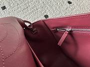 Kitlife Chanel Maxi Flap Bag Burgundy Silver Hardware AS6231 32x19x10cm - 6