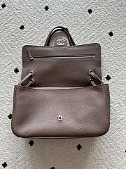 Kitlife Chanel Maxi Flap Bag Taupe Silver Hardware AS6231 32x19x10cm  - 3
