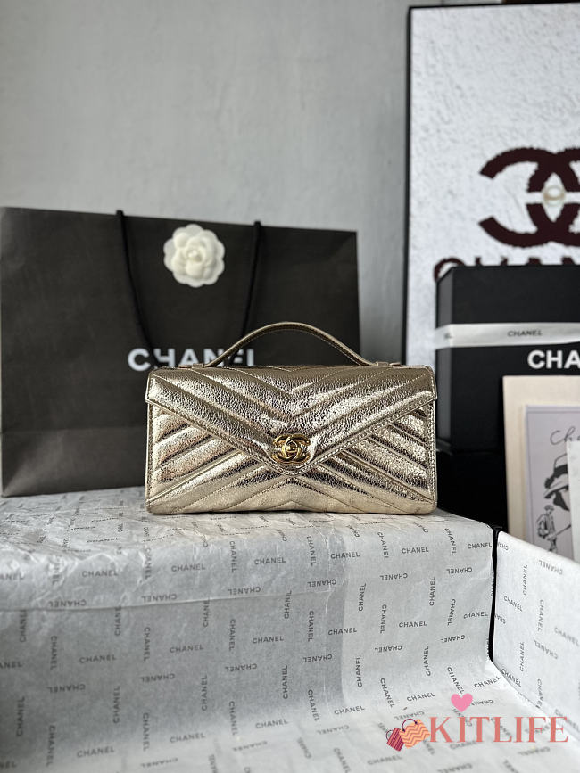 Kitlife Chanel 26X Envelope Bag Gold AS6044 10x26x5cm  - 1