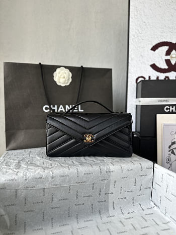 Kitlife Chanel 26X Envelope Bag Black AS6044 10x26x5cm 