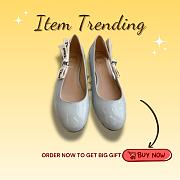 Kitlife Dior J'Adior Ballet Flat Light Blue Patent Calfskin - 1