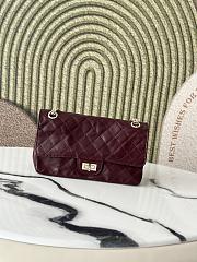 Kitlife Chanel Lambskin Quilted Crush 2.55 Reissue 225 Flap Dark Burgundy 24×16×7.5cm - 1