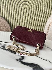 Kitlife Chanel Lambskin Quilted Crush 2.55 Reissue 225 Flap Dark Burgundy 24×16×7.5cm - 5