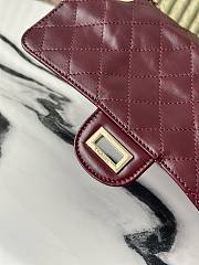 Kitlife Chanel Lambskin Quilted Crush 2.55 Reissue 225 Flap Dark Burgundy 24×16×7.5cm - 4