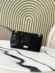Kitlife Chanel Lambskin Quilted Crush 2.55 Reissue 225 Flap Black 24×16×7.5cm  - 1