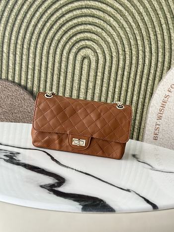 Kitlife Chanel Lambskin Quilted Crush 2.55 Reissue 225 Flap Brown 24×16×7.5cm