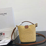 Kitlife Celine Women's Natural Raffia Bucket Bag 101473 13.5x16x10cm - 6