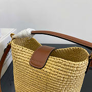 Kitlife Celine Women's Natural Raffia Bucket Bag 101473 13.5x16x10cm - 4