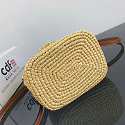 Kitlife Celine Women's Natural Raffia Bucket Bag 101473 13.5x16x10cm - 3