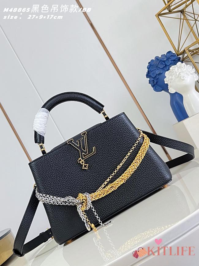 Kitlife Louis Vuitton Capucines BB Bag Black M488653 27x19x9cm  - 1