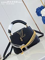 Kitlife Louis Vuitton Capucines Mini Bag Black M48865 21x14x8cm - 1
