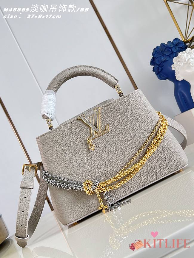Kitlife Louis Vuitton Capucines BB Bag Grey M488653 27x19x9cm  - 1