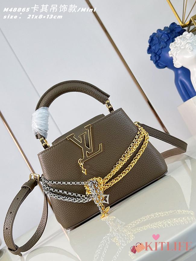 Kitlife Louis Vuitton Capucines Mini Bag Taupe M48865 21x14x8cm  - 1