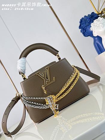 Kitlife Louis Vuitton Capucines Mini Bag Taupe M48865 21x14x8cm 