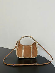 Kitlife Miu Miu Wander Brown Suede Mini Bag 30898B 17x20x6cm - 6