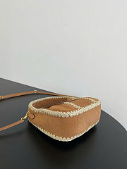 Kitlife Miu Miu Wander Brown Suede Mini Bag 30898B 17x20x6cm - 5