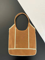 Kitlife Miu Miu Brown Suede Ivy Tote Bag 30899B 35x40cm   - 5