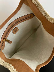 Kitlife Miu Miu Brown Suede Ivy Tote Bag 30899B 35x40cm   - 3