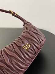 Kitlife Miu Miu Mini Matelassé Tote Bag Burgundy 30203B79 8x8.5x15cm - 3
