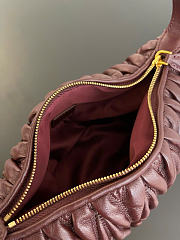 Kitlife Miu Miu Mini Matelassé Tote Bag Burgundy 30203B79 8x8.5x15cm - 2