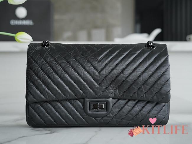 Kitlife Chanel Reissue 2.55 Bag Black 28cm - 1