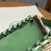 Kitlife Hermes Wicker Swift Picnic Mini Kelly Bag in Natural and Green 20x18x12cm  - 3
