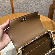 Kitlife Hermes Wicker Swift Picnic Mini Kelly Bag in Natural and Taupe 20x18x12cm  - 5