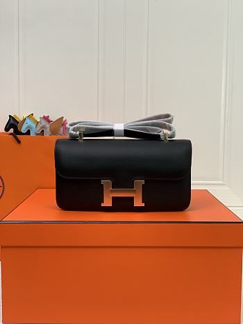 Kitlife Hermes Epsom Constance 1-Elan Bag Black 27x16x6cm