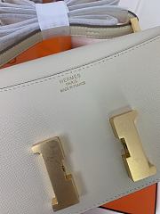 Kitlife Hermes Epsom Constance 1-Elan Bag Off-white 27x16x6cm  - 4