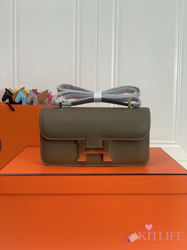 Kitlife Hermes Epsom Constance 1-Elan Bag Taupe 27x16x6cm  - 1
