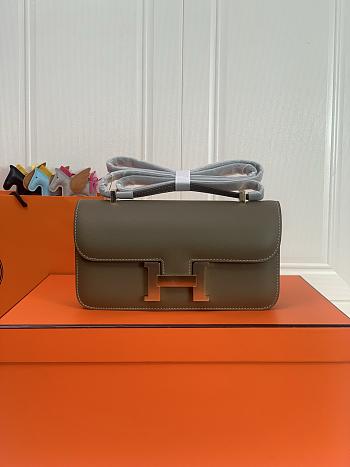 Kitlife Hermes Epsom Constance 1-Elan Bag Taupe 27x16x6cm 