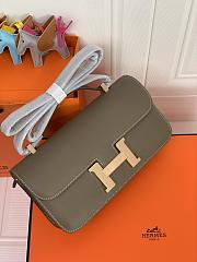 Kitlife Hermes Epsom Constance 1-Elan Bag Taupe 27x16x6cm  - 4
