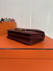 Kitlife Hermes Epsom Constance 1-Elan Bag Burgundy 27x16x6cm  - 4