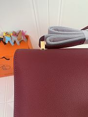 Kitlife Hermes Epsom Constance 1-Elan Bag Burgundy 27x16x6cm  - 2