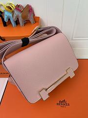 Kitlife Hermes Chevre Mysore Geta Mauve Sylvestre Bag Pink 20x6.5x16cm - 6