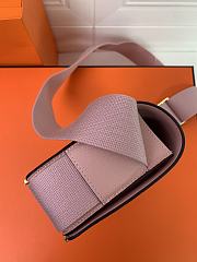 Kitlife Hermes Chevre Mysore Geta Mauve Sylvestre Bag Pink 20x6.5x16cm - 3