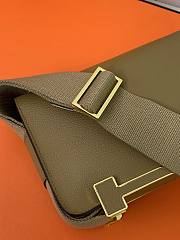 Kitlife Hermes Chevre Mysore Geta Mauve Sylvestre Bag Brown 20x6.5x16cm  - 4