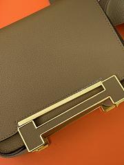 Kitlife Hermes Chevre Mysore Geta Mauve Sylvestre Bag Brown 20x6.5x16cm  - 3