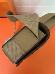Kitlife Hermes Chevre Mysore Geta Mauve Sylvestre Bag Brown 20x6.5x16cm  - 2