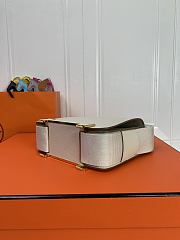 Kitlife Hermes Chevre Mysore Geta Mauve Sylvestre Bag Off-white 20x6.5x16cm  - 6