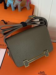 Kitlife Hermes Chevre Mysore Geta Mauve Sylvestre Bag Taupe 20x6.5x16cm  - 6