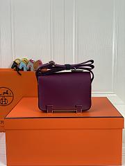 Kitlife Hermes Chevre Mysore Geta Mauve Sylvestre Bag Purple 20x6.5x16cm  - 1