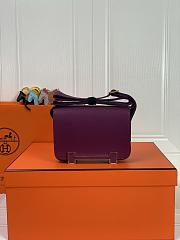 Kitlife Hermes Chevre Mysore Geta Mauve Sylvestre Bag Purple 20x6.5x16cm  - 6
