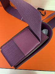 Kitlife Hermes Chevre Mysore Geta Mauve Sylvestre Bag Purple 20x6.5x16cm  - 4
