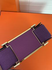 Kitlife Hermes Chevre Mysore Geta Mauve Sylvestre Bag Purple 20x6.5x16cm  - 3